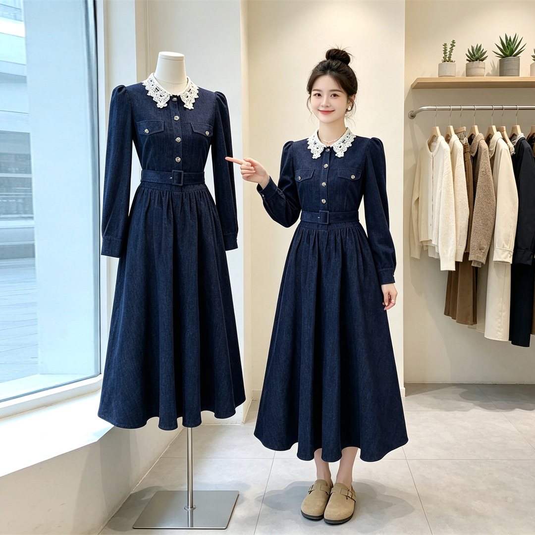 BY31805# 新款法式长袖...