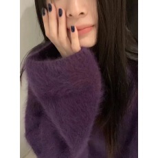 批发温柔风软糯圆领氛围感套头纯色毛衣女秋冬<b class='q'>新款</b>软糯水貂绒针织衫