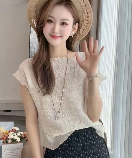 shaweleven 미니멀리즘 주름 여름 새로운 질감 센스 다용도 반팔 티셔츠 여성 의류