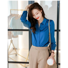 批发高端缎面长袖<b class='q'>衬衫</b>女2026春装新款气质通勤高级感<b class='q'>职业</b><b class='q'>衬衣</b>正装上衣