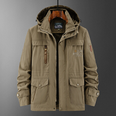 批发跨境爆款夹克春秋季户外休闲冲锋衣男登山旅行中青年可拆卸帽外套