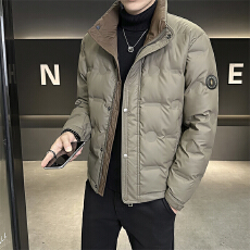 批发羽绒服男士立领羽绒服新款潮牌工装冬季白鸭绒加厚保暖休闲外套