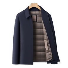 高端商务可脱卸内胆羽绒达标内胆整体羽绒填充绅士羽绒服外套