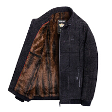 批发冬季爸爸<b class='q'>装</b>外套男加绒加厚夹克男<b class='q'>中老年</b>夹克保暖上衣