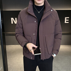 羽绒服男士新款冬季潮流百搭保暖白鸭绒加厚立领休闲外套