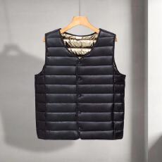 批发爆款羽绒棉马甲男中老年爸爸装无袖保暖内搭V领背心内胆外穿坎肩