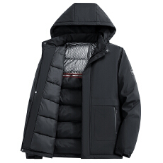 批发商务休闲羽绒棉服男石墨烯<b class='q'>防寒服</b>男脱卸帽棉衣男加厚棉袄爸爸冬装