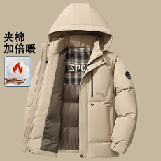 批发冬季可拆卸连帽拉链款棉衣新款跨境亚马逊休闲男棉服保暖外套