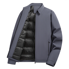 批发<b class='q'>中老年</b>翻领<b class='q'>羽绒服</b>男士新国标高品质<b class='q'>羽绒服</b>简约男商务爸爸上衣外套