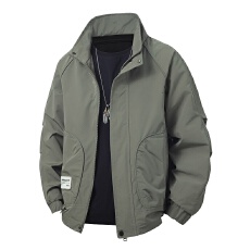 批发爆款男士外套春秋季新款潮牌宽松工装夹克男翻领休闲上衣