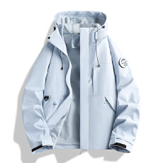 单冲春户外运动单冲登山三防休闲情侣百搭帅气纯色开衫薄款外套男