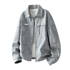 2026秋季新款美式休闲翻领百搭外套复古时髦轻潮夹克上衣男