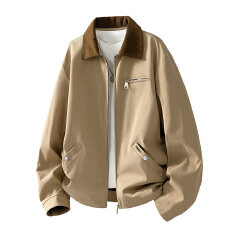 2026春季新款美式百搭显瘦拼色复古轻潮时髦男士夹克