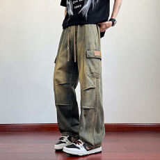 批发设计感男装复古牛仔<b class='q'>夏</b>季薄款直筒时尚长裤