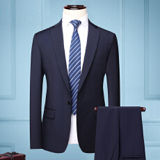 批发西装套装男士大学生公务员商务面试正装结婚新郎伴郎西服两件套