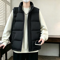 批发新款棉马甲男士羽绒棉背心坎肩春秋外穿潮流保暖外套棉衣马甲棉袄