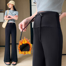 批发实拍2025新款<b class='q'>孕妇</b><b class='q'>裤子</b>秋冬加绒款外穿秋季喇叭裤长裤不勒肚子冬装