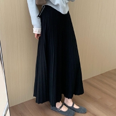 批发孕妇装<b class='q'>冬</b>季新款高腰显瘦加厚针织百褶半身裙韩版百搭休闲淑风伞裙