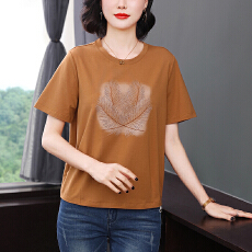 批发<b class='q'>胖</b>MM<b class='q'>夏新</b>款<b class='q'>女装</b>时尚圆领宽松短袖T恤上衣