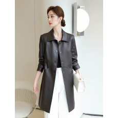 批发<b class='q'>海宁</b>2026冬季新款轻薄羽绒服时尚中年妈妈<b class='q'>皮草</b>风衣外套休闲中长款