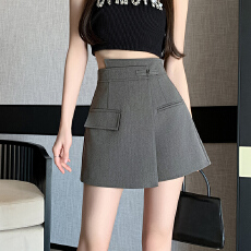 批发新中式国风设计感不规则开叉盘口<b class='q'>短</b>裙裤2026春夏a字<b class='q'>裤裙</b>女裤