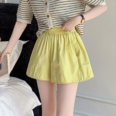 白色短裤女2026春夏新款花边裙裤宽松休闲裤百搭高腰a字短裤裙