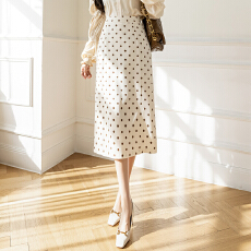 批发2026春夏新款圆点<b class='q'>半身</b>裙波点裙中<b class='q'>长裙</b><b class='q'>包臀</b>裙高腰通勤显瘦裙一步裙