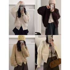 批发秋冬新款设计感双拉链针织孕妇开衫<b class='q'>百搭</b>宽松长袖毛衣孕妇外套