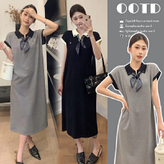 批发实拍新款拼接休闲<b class='q'>孕妇</b><b class='q'>连衣裙</b>+丝巾宽松大码<b class='q'>孕妇</b><b class='q'>裙</b>产后<b class='q'>哺乳</b><b class='q'>裙</b>