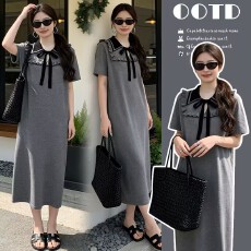 批发实拍2026新款夏装孕妇针织裙子韩版长款孕妇装潮妈哺乳裙