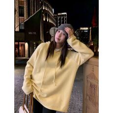 批发秋冬新款连帽针织毛衣孕妇装中长款加厚保暖孕妇毛衣慵懒风