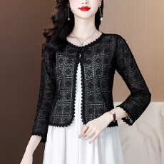 批发已出大货    <b class='q'>蕾丝</b><b class='q'>披肩</b>盘扣<b class='q'>小</b><b class='q'>披肩</b>针织开衫连衣裙外搭防晒服女