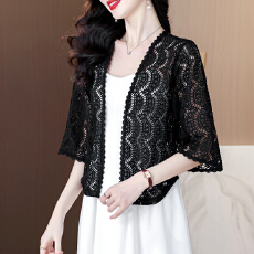 批发配吊带裙子的<b class='q'>小</b><b class='q'>披肩</b>罩衫女夏季外搭薄款防晒衣空调衫<b class='q'>蕾丝</b>开衫外套