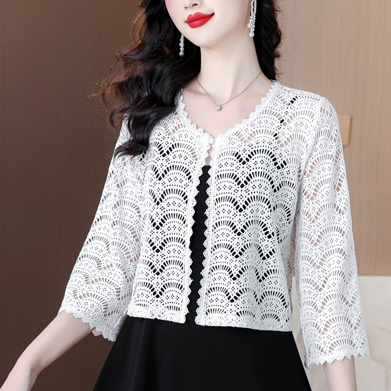 MY16476# 夏季配裙子短外套旗袍外搭开衫女薄款妈妈防晒上衣女裝貨源服裝批發