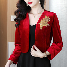 批发新款小香风高级感<b class='q'>女士</b>时尚西装短外套披肩外搭配裙子旗袍上衣