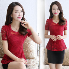 批发2026年新款<b class='q'>大码</b>装蕾丝短袖八色