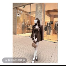 复古甜心早秋法式时尚百搭气质套装261603