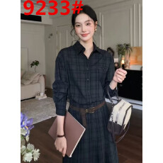 批发<b class='q'>复古</b>格纹衬衫连衣裙女2026秋季新款<b class='q'>长裙</b>收腰气质高级感小个子穿搭