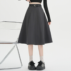 批发实拍~<b class='q'>西装</b>半身裙女a字短裙2026春夏新款遮跨显瘦大摆伞裙中裙女