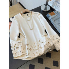 批发中式国风镂空刺绣打底衫女内搭春装2026新款高端缎面长袖t恤上衣