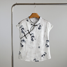 批发改良新中式清冷感提花立领<b class='q'>旗袍</b>上衣国风女装2026<b class='q'>新款</b>夏季复古小衫