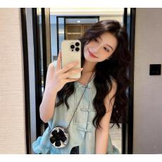 批发2026<b class='q'>春</b>夏优雅气质温柔新中式盘扣木耳边无袖小衫防晒马甲外套