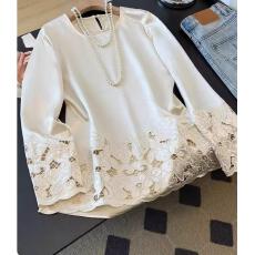 批发中式国风镂空刺绣打底衫女内搭春装2026新款高端缎面长袖t恤上衣