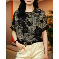 批发蕾丝衫短袖<b class='q'>t</b><b class='q'>恤</b>女夏季2026新款中年<b class='q'>妈妈</b>漂亮小衫圆领时尚洋气上衣