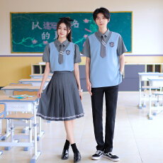 批发学院风中小学生毕业照表演服短袖套装<b class='q'>夏</b>