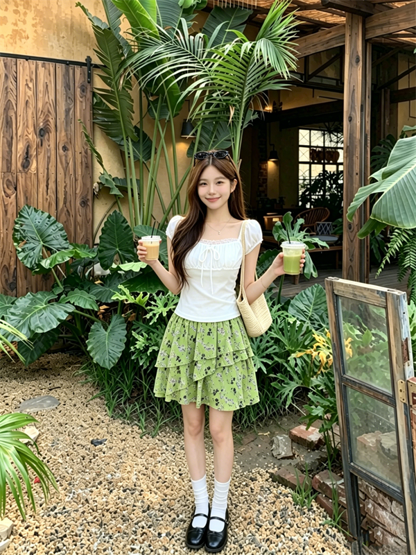 실사 정가 소녀 센스 레이스 조각 레이스 품격 맨위 꽃무늬 불규칙 케이크 반신 스커트
