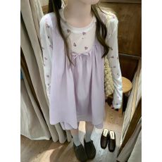 批发多巴胺绝美小套装夏日穿搭防晒上衣背带裙两件套小个子<b class='q'>吊带</b>连衣裙