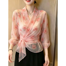 批发法式小资独特漂亮巨好看气质上衣女夏季2026新款洋气小衫炸街衬衫