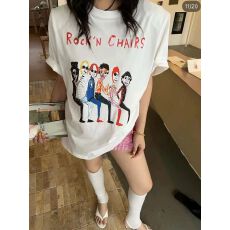 批发2026韩国外贸<b class='q'>新款</b>夏装韩系短袖T恤女韩版宽松大码印花