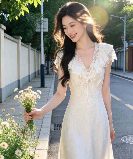 초여름 자이언트 잘 생긴 부드러운 바람 센 부서 착용 가져 가라. 화이트 여성 드레스 2026 새로운 프랑스식 요정 레이스 드레스